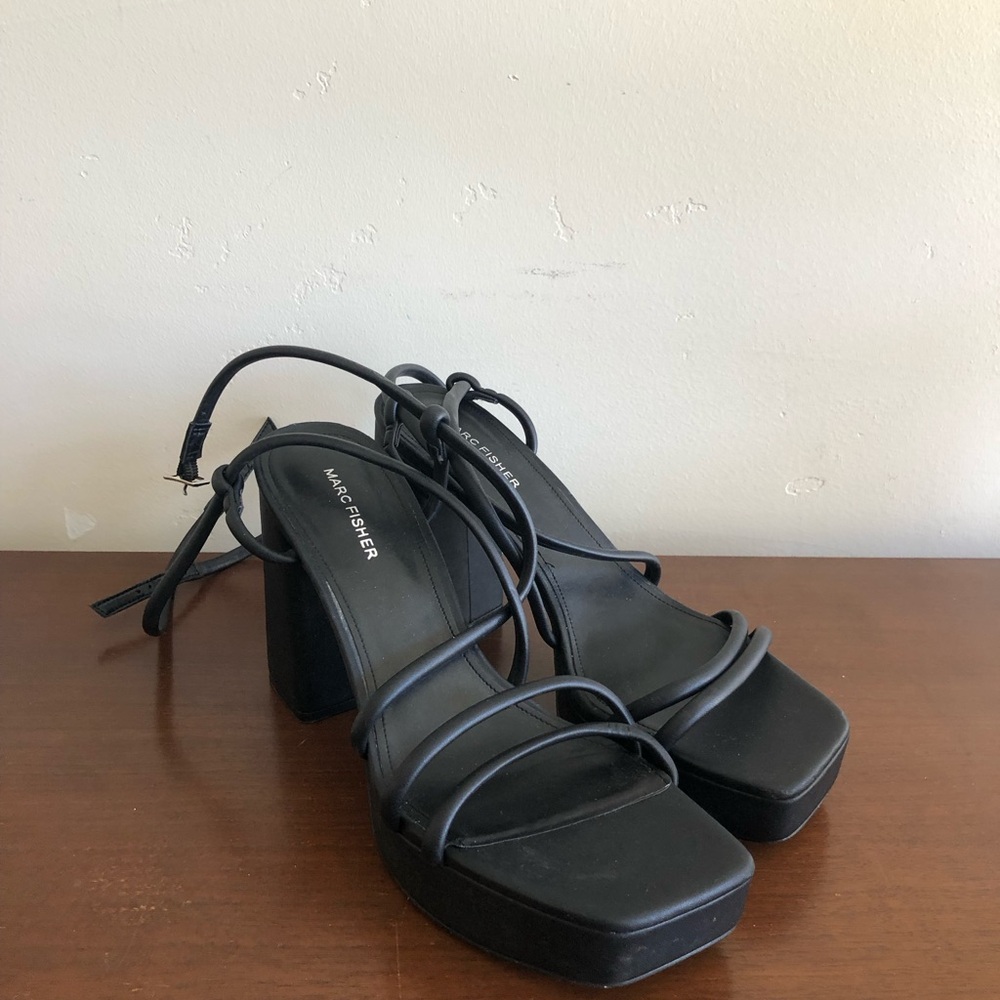Steve Madden Black Multi-Strap Platform Heels - image 4